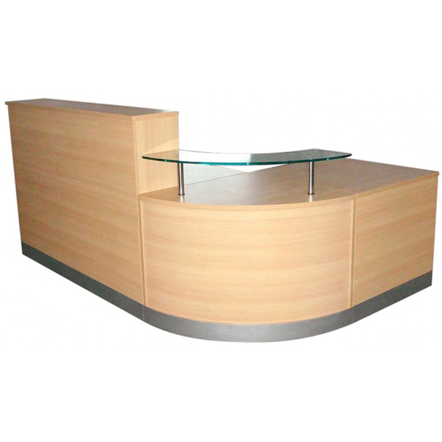 Three Section L Shaped Reception Desk Counter 